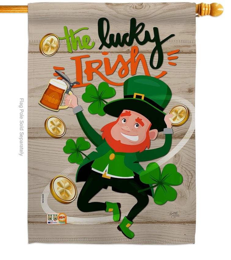The Lucky Irish House Flag