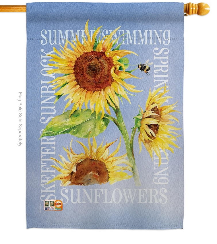 Summer Sunflower Decorative House Flag