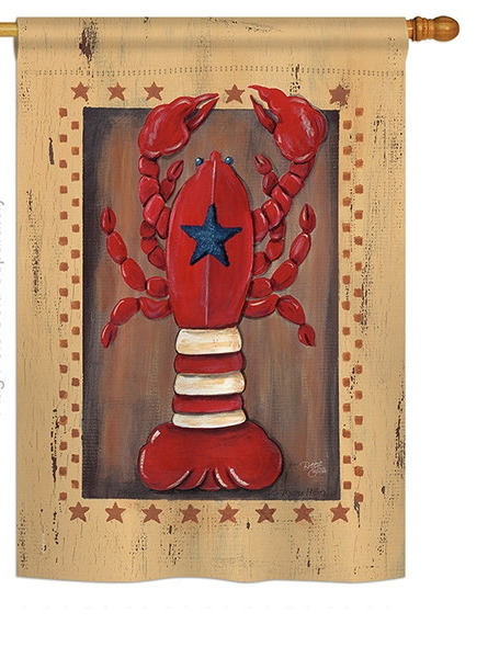Patriotic Lobster House Flag