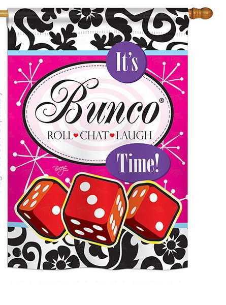 It\'s Bunco Time! House Flag