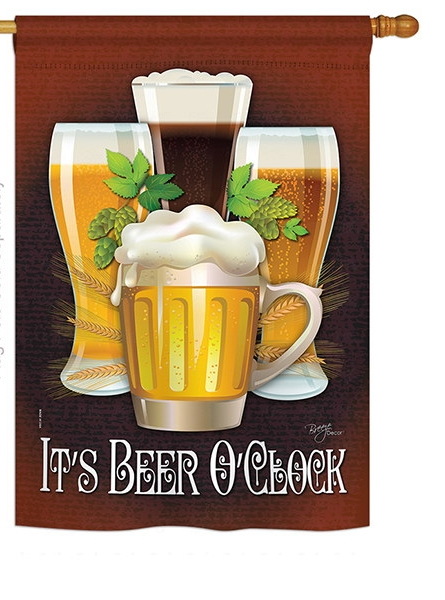 It\'s Beer O\'Clock House Flag