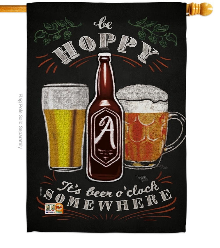 Hoppy Beer O\'Clock House Flag