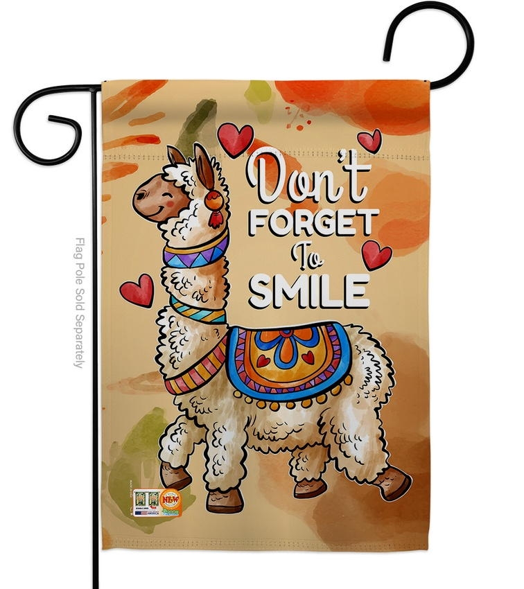 Don\'t Forget To Smile Garden Flag