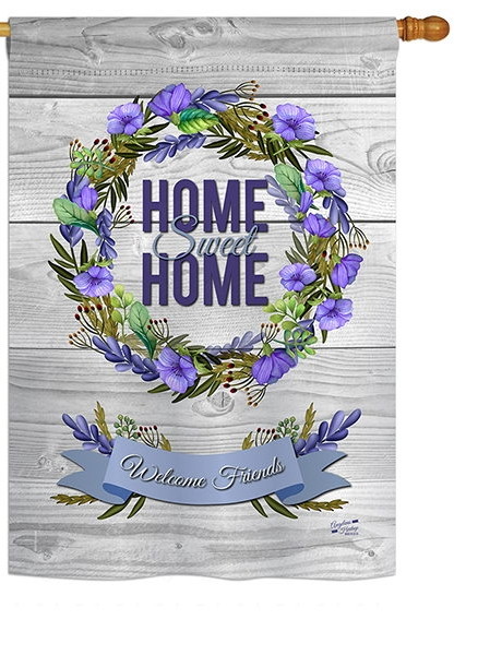 Blooming Home Sweet Home House Flag