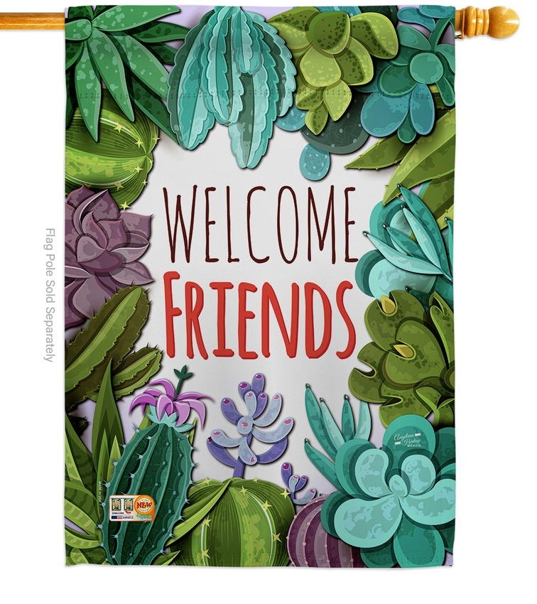 Welcome Friends Decorative House Flag