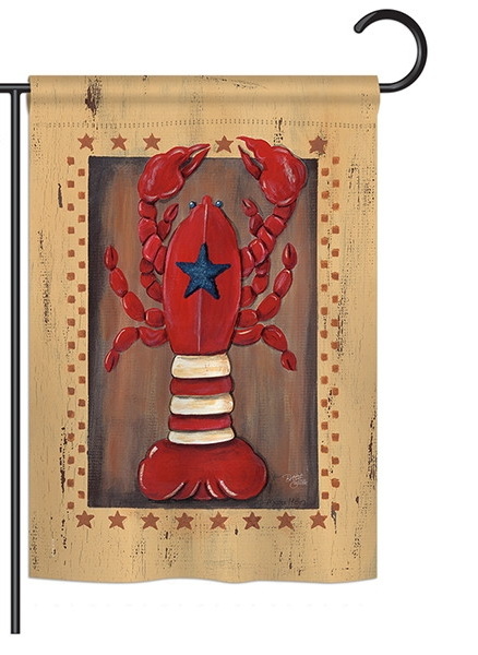 Patriotic Lobster Garden Flag