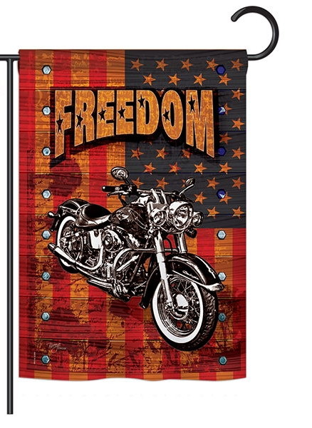 Americana Motorcycle Banner Garden Flag