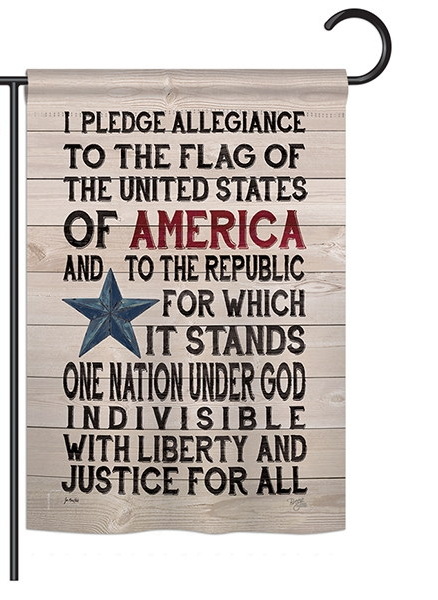 Pledge of Allegiance Garden Flag