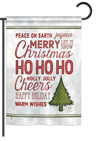 Christmas Wishes Words Garden Flag