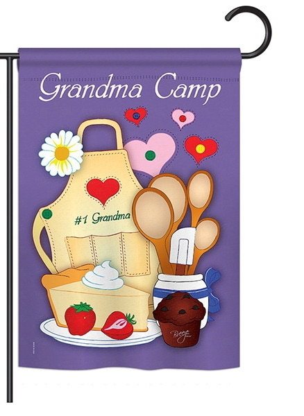 Grandma Camp Garden Flag