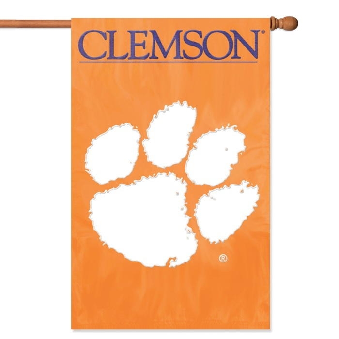 Clemson Tigers Applique Banner Flag 44" x 28"