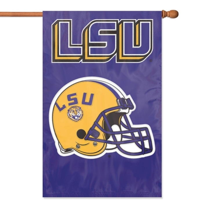 LSU Tigers Applique Banner Flag 44" x 28"