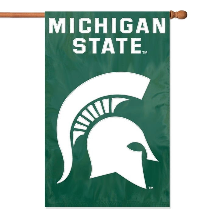 Michigan State Spartans Applique Banner Flag 44" x 28"