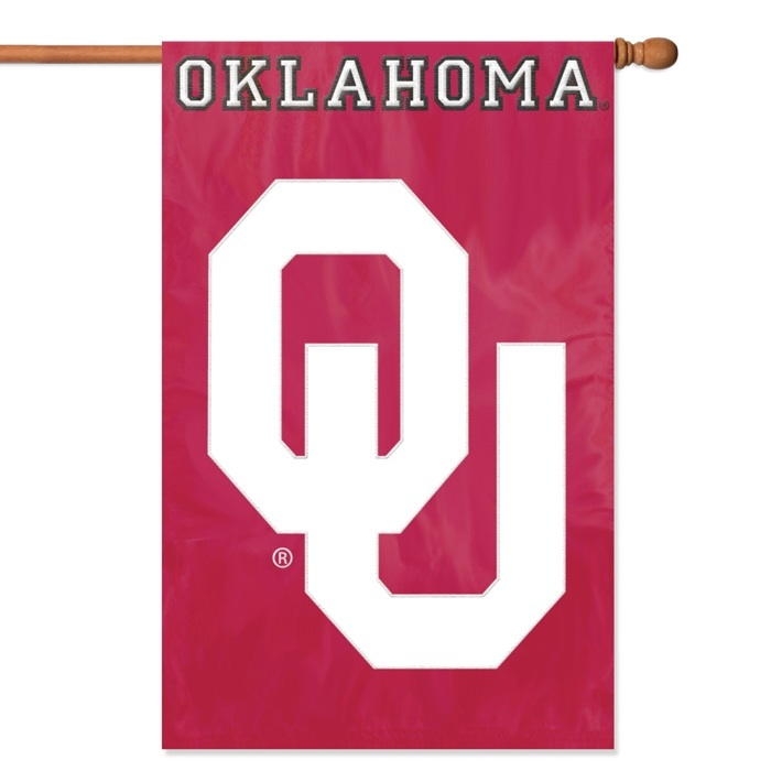 Oklahoma Sooners Applique Banner Flag 44" x 28"