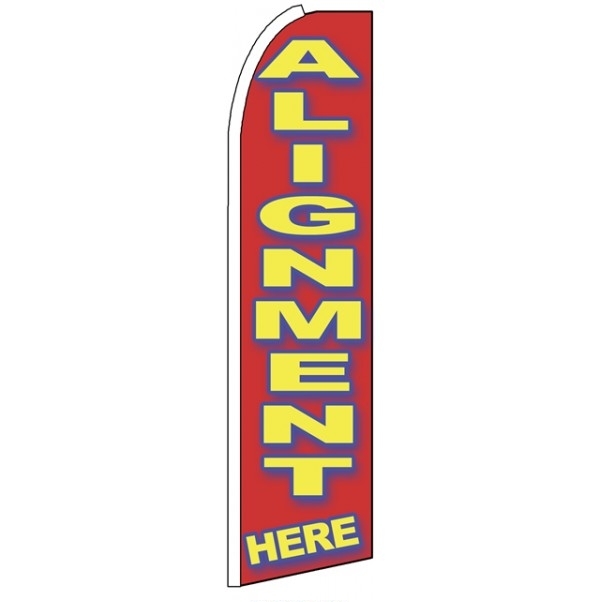 Alignment Here Feather Flag 2.5\' x 11\'