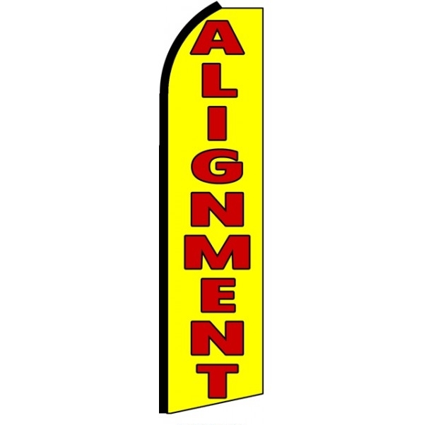 Alignment (Black Sleeve) Feather Flag 2.5\' x 11\'