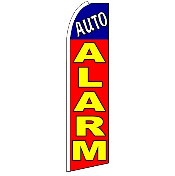 Auto Alarm Feather Flag 2.5\' x 11\'