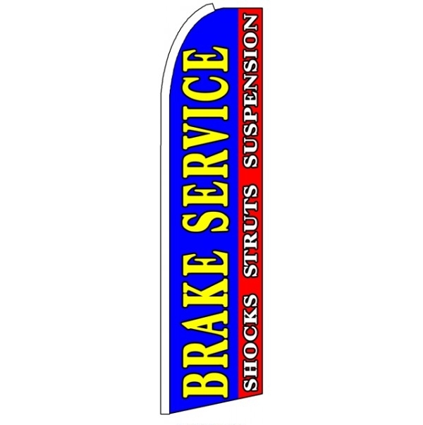 Brake Service (Sideways) Feather Flag 3\' x 11.5\'