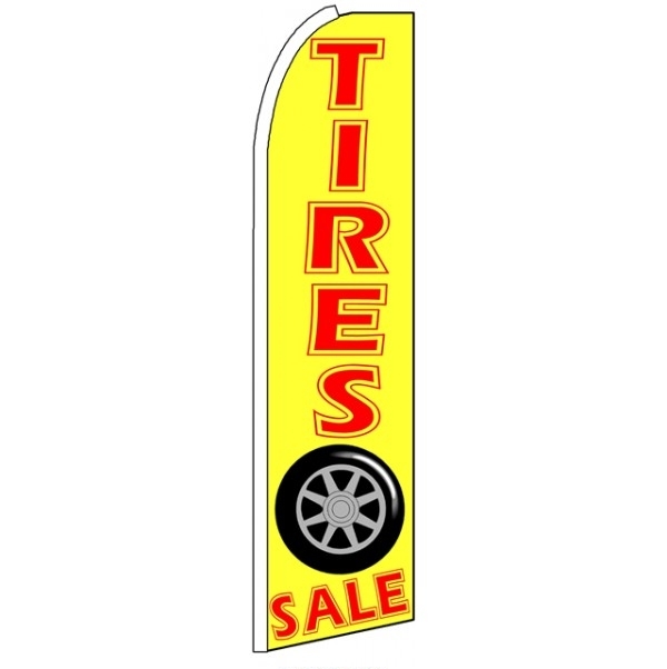 Tire Sale Yellow Feather Flag 3\' x 11.5\'