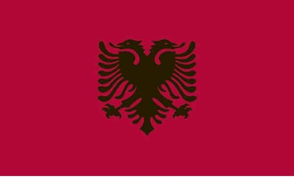 2\' x 3\' Albania High Wind, US Made Flag
