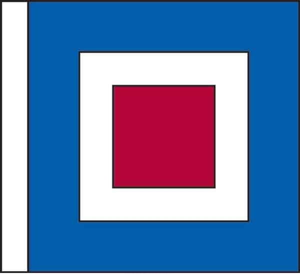 High Wind, US made Code Flag Size No. 7 - W