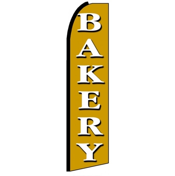 Bakery (Black Sleeve) Feather Flag 2.5\' x 11\'