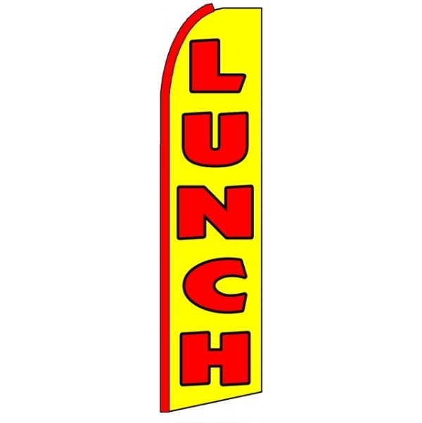 Lunch (V2) Feather Flag 3\' x 11.5\'