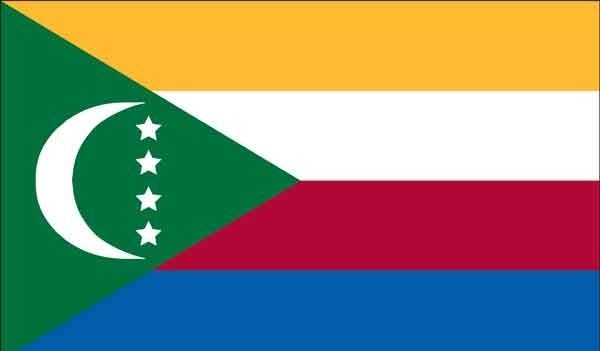 4\' x 6\' Comoros High Wind, US Made Flag
