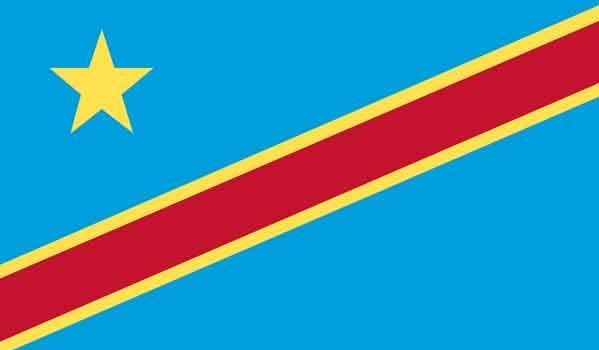 4\' x 6\' Congo Democratic Republic High Wind, US Made Flag