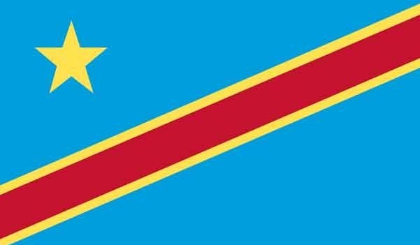 5\' x 8\' Congo Democratic Republic High Wind, US Made Flag