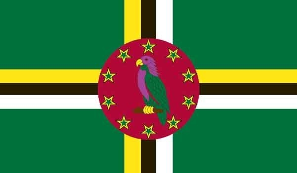 5\' x 8\' Dominica High Wind, US Made Flag