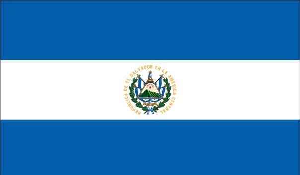 5\' x 8\' El Salvador High Wind, US Made Flag