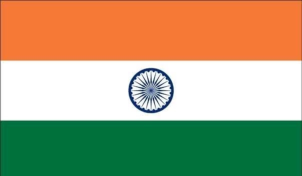 5\' x 8\' India High Wind, US Made Flag