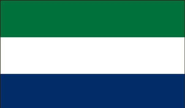 5\' x 8\' Sierra Leone High Wind, US Made Flag