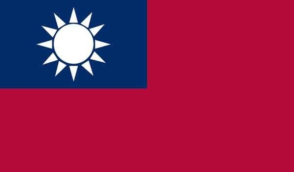 5\' x 8\' Taiwan High Wind, US Made Flag
