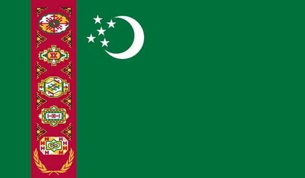4\' x 6\' Turkmenistan High Wind, US Made Flag