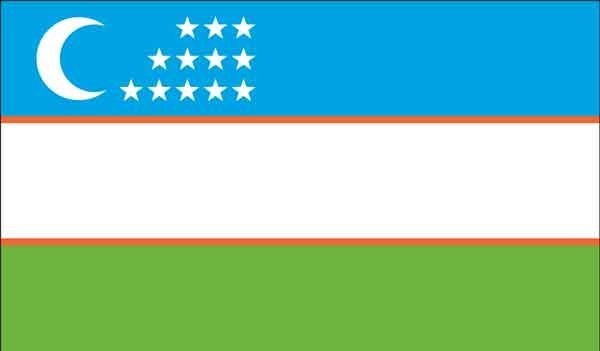 4\' x 6\' Uzbekistan High Wind, US Made Flag