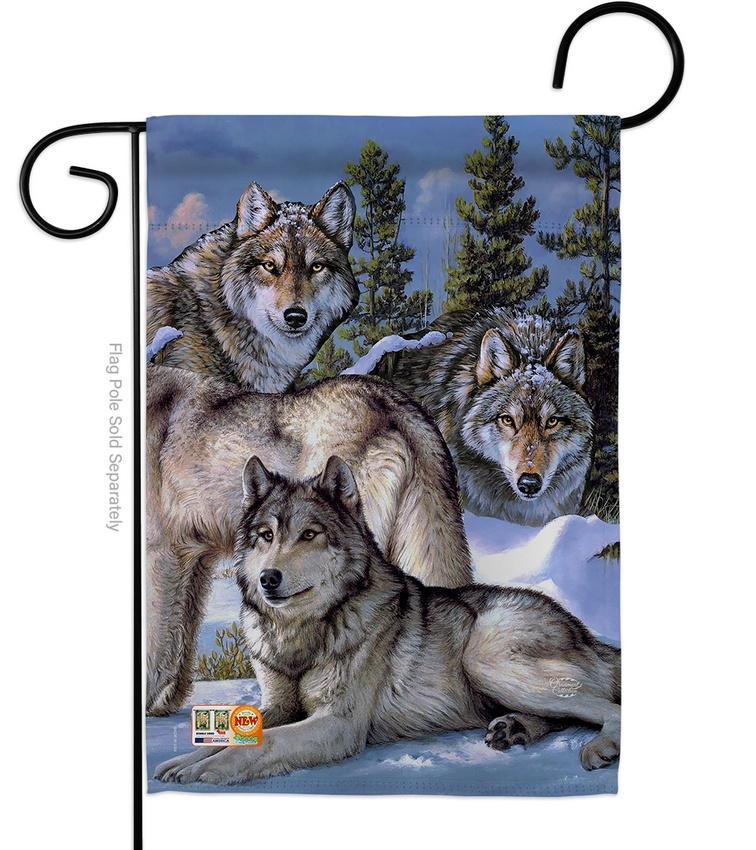 Wolf Pack Garden Flag