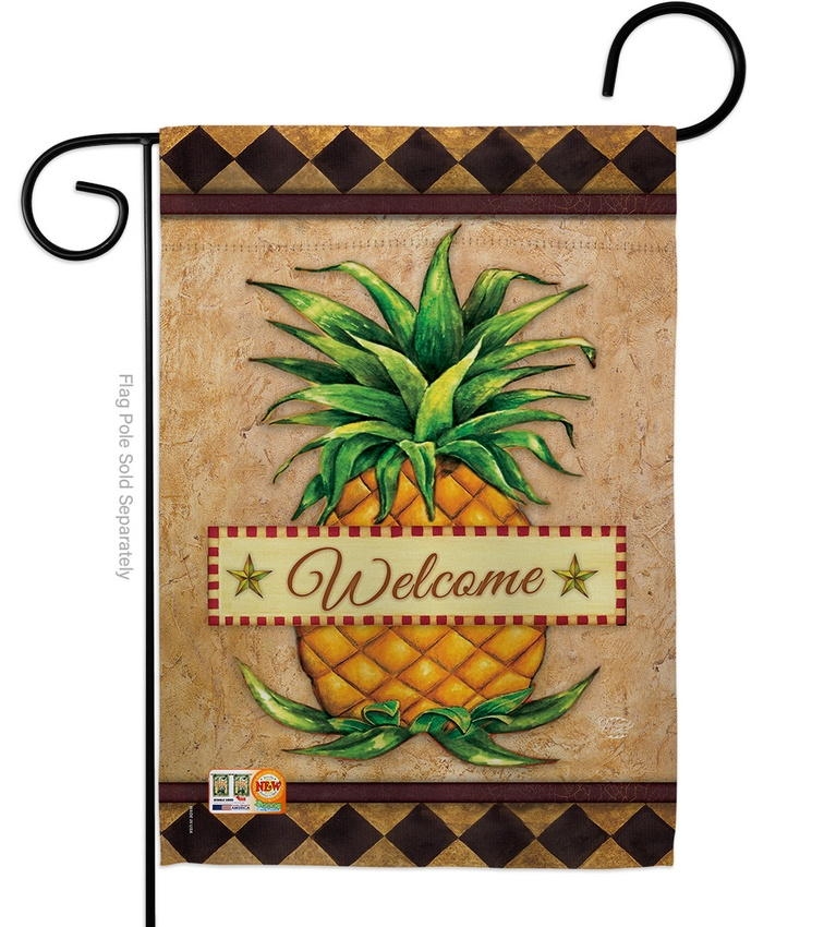 Welcome Pineapple Decorative Garden Flag