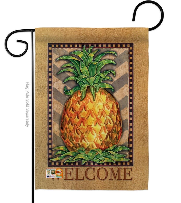 Welcome Elegant Pineapple Garden Flag