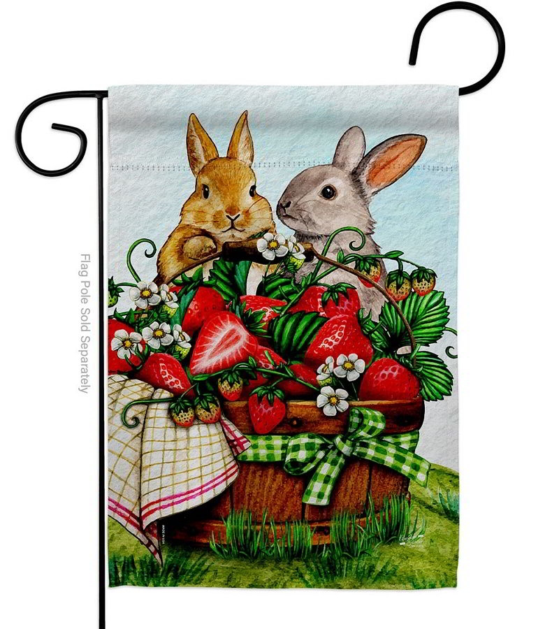 Spring Rabbits Garden Flag