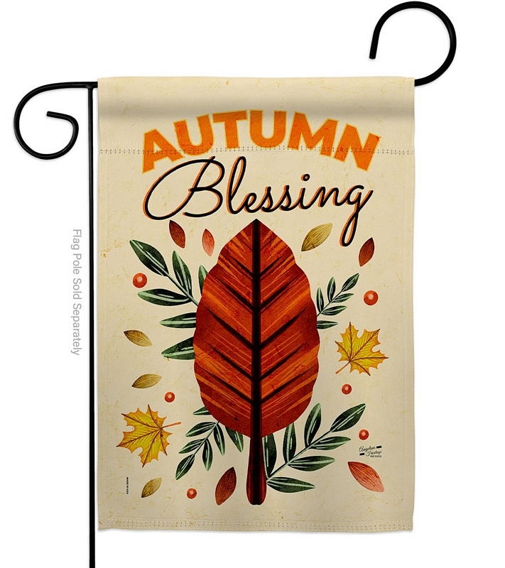Blessing Autumn Garden Flag