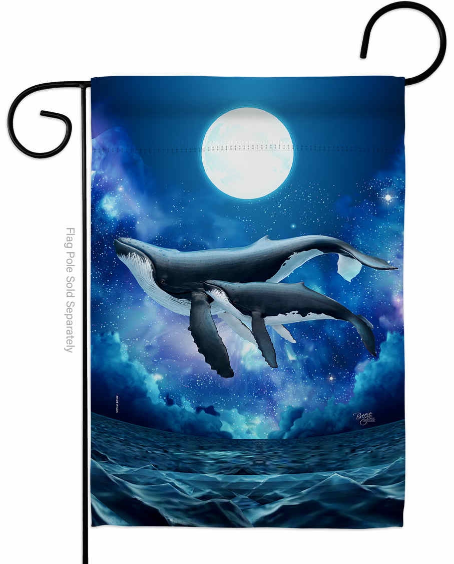 Humpback Whales Garden Flag