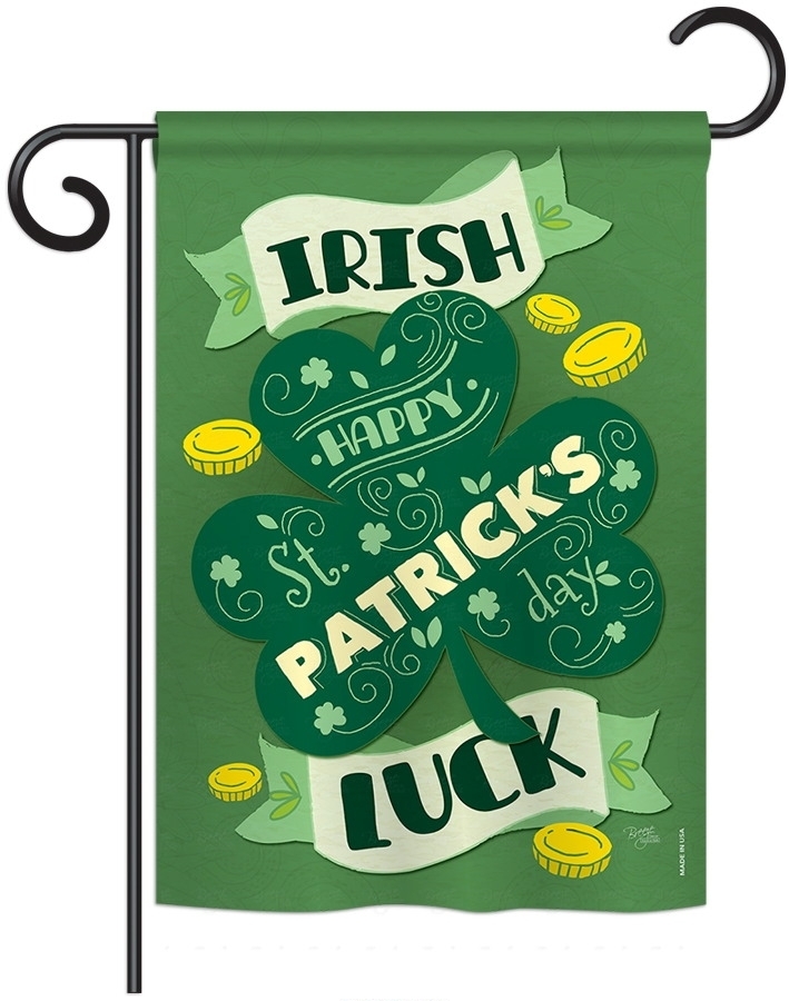 Golden Irish Luck Garden Flag