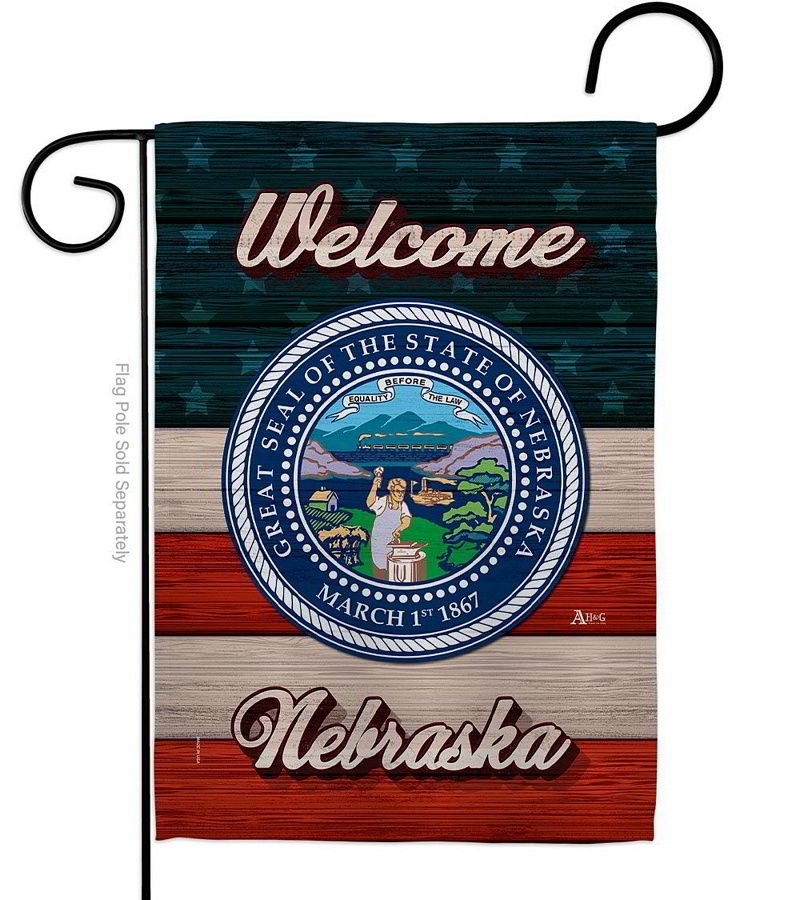 Welcome Nebraska Garden Flag