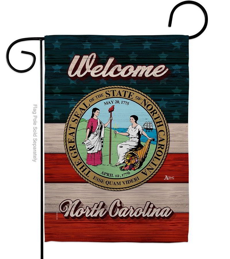 Welcome North Carolina Garden Flag