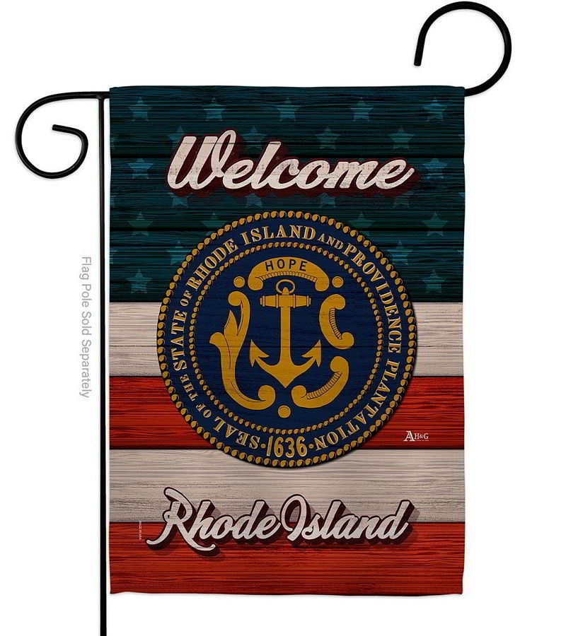 Welcome Rhode Island Garden Flag