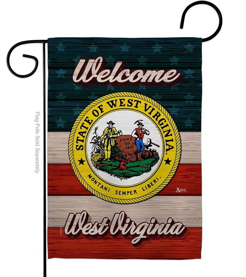 Welcome West Virginia Garden Flag