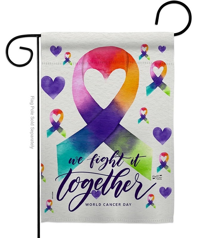 World Cancer Day Garden Flag