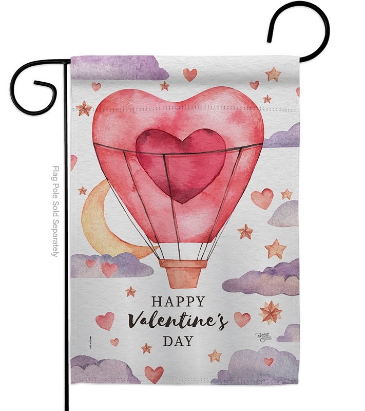 Valentine\'s Day Balloon Garden Flag